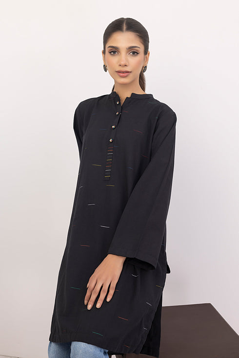 Lakhany 01 Piece Ready to Wear Yarn Dyed Cotton Embroidered Shirt - LG-IZ-0143