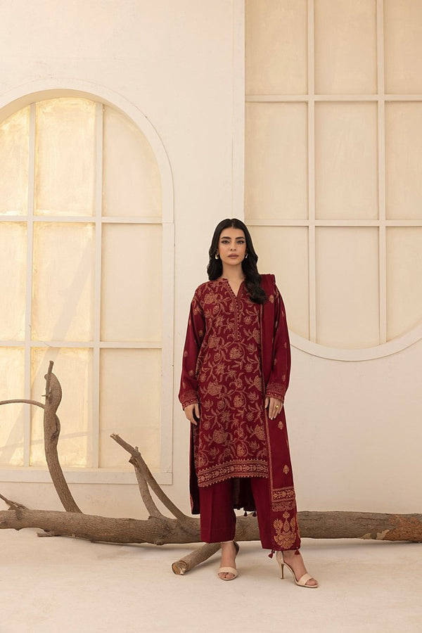 Lakhany 03 Piece Unstitched Pashmina Printed Suit - LG-IZ-0268-A