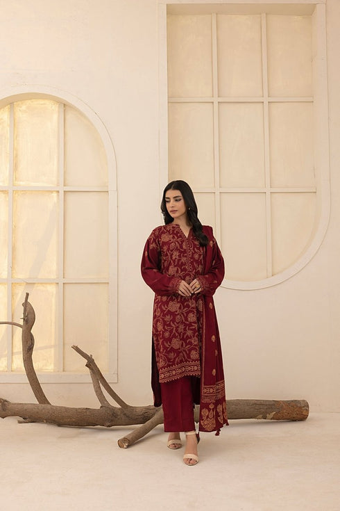 Lakhany 03 Piece Unstitched Pashmina Printed Suit - LG-IZ-0268-A