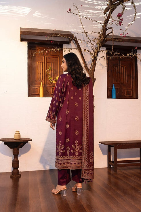 Lakhany 03 Piece Unstitched Pearl Printed Marina Suit - LG-MM-0815-B