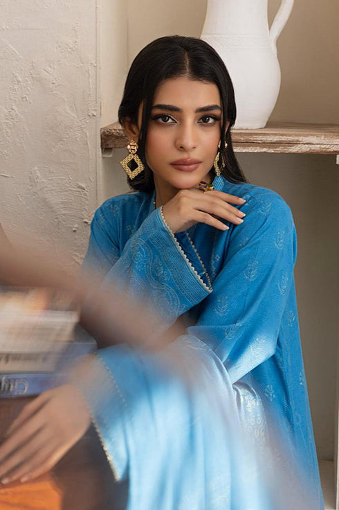 Lakhany 03 Piece Unstitched Pashmina Printed Suit - LG-RL-0116-A