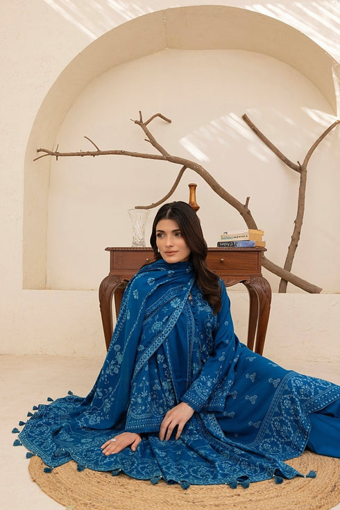 Lakhany 03 Piece Unstitched Pashmina Printed Suit - LG-RL-0118-A