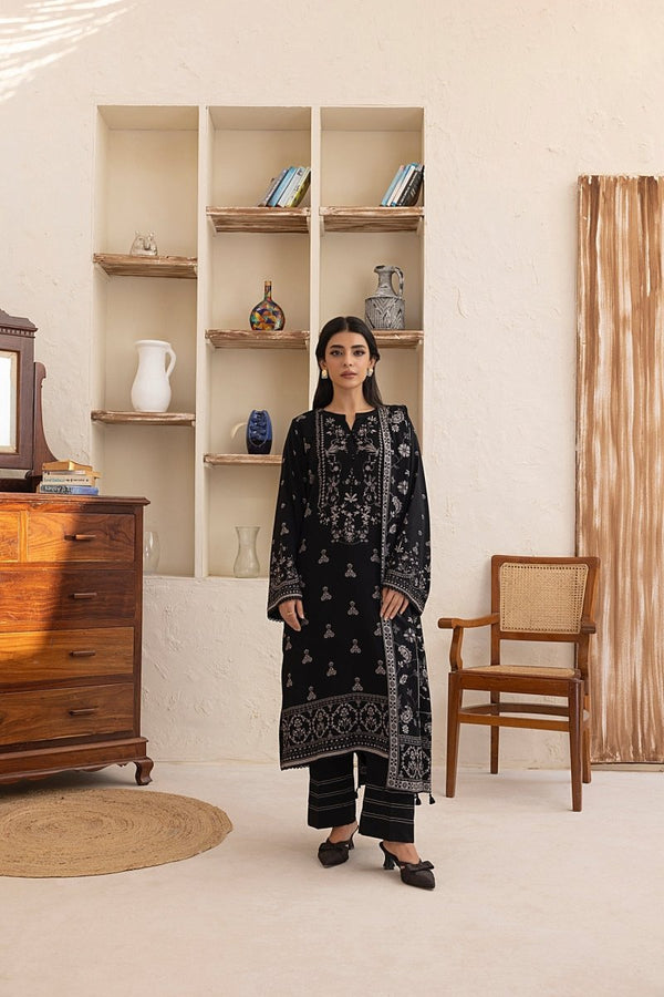 Lakhany 03 Piece Unstitched Pashmina Printed Suit - LG-RL-0118-B