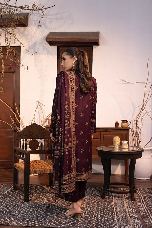 Lakhany 03 Piece Unstitched Pearl Printed Marina Suit - LG-RL-0142-B