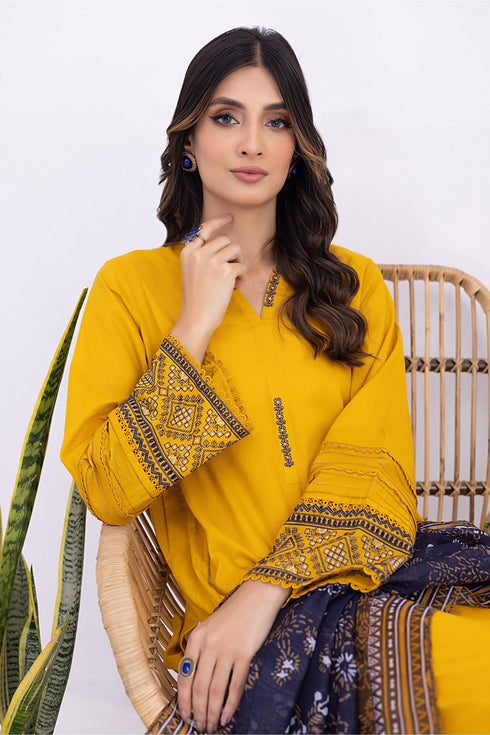 Lakhany 03 Piece Ready to Wear Dyed Embroidered Suit - LG-SK-0042