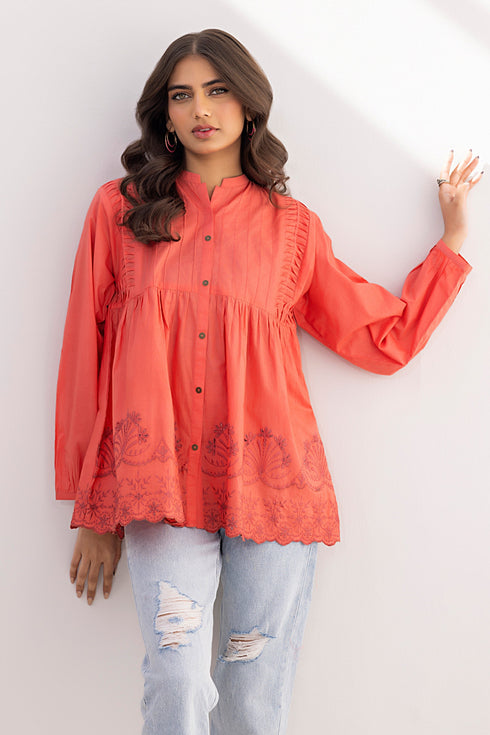 Lakhany 01 Piece Ready to Wear Dyed Embroidered Shirt - LG-SK-0162