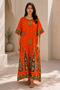 Women’s 100% Cotton Paisley Print Kaftan Dress – Plus Size Beach Cover-Up with Pockets