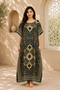 Women’s 100% Cotton African Print Kaftan Dress – Plus Size Long Dashiki Beach Cover-Up with Pockets