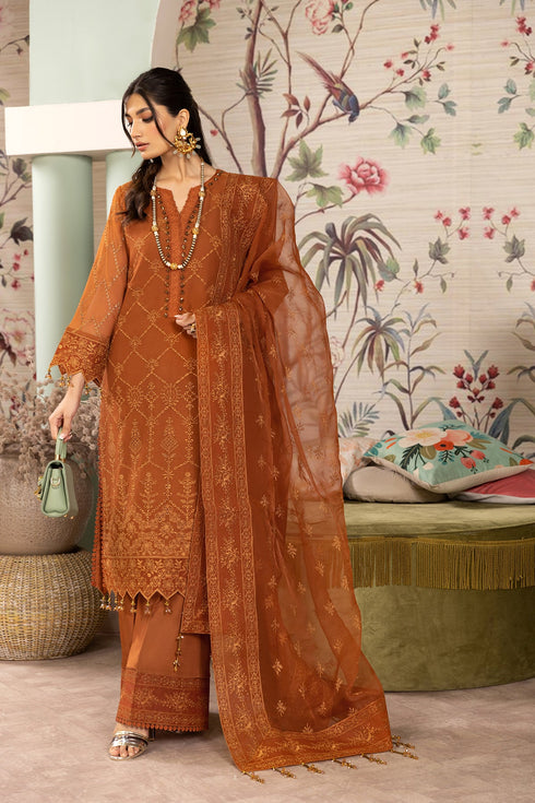 Alizeh Embroidered Chiffon 3 Piece Suit Anisa - Dhaagay - V02D05