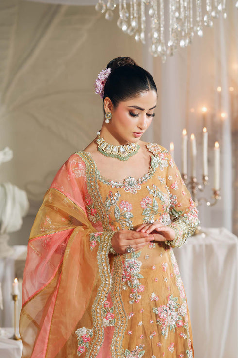 Maryam Hussain Embroidered Organza Suit Kayser