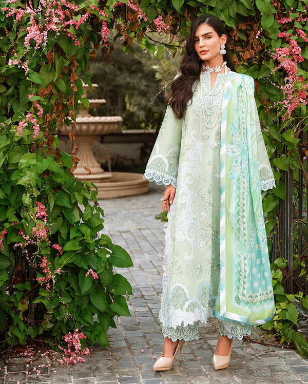 Mushq Chikan Embroidered Lawn Suit Love Escape