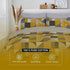 Stylish Grey and Mustard Duvet Covers - Geometric Pattern - 100% Cotton