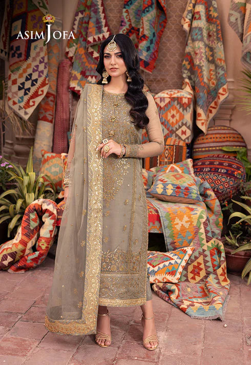 Asim Jofa Organza Suit AJEM-17