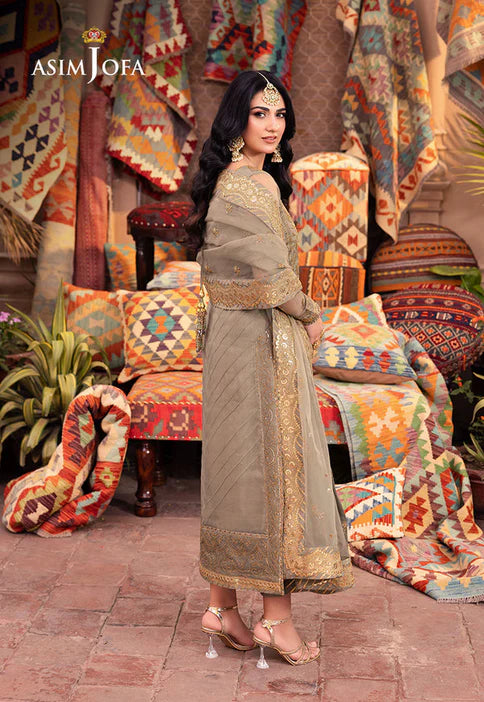 Asim Jofa Organza Suit AJEM-17