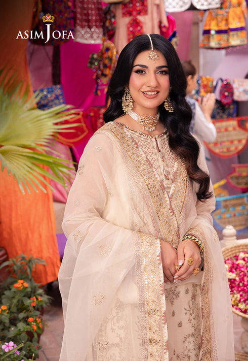 Asim Jofa Organza Suit AJEM-11