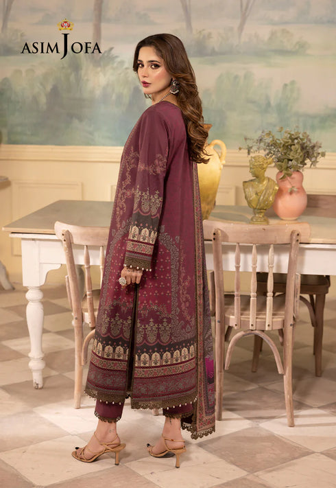 Asim Jofa Embroidered Cambric 3 Piece Suit AJNR-01