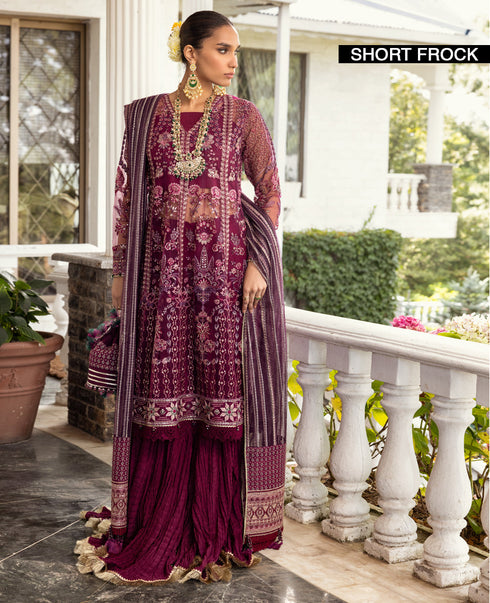 Xenia Embroidered Net 3 Piece Suit - MARAH