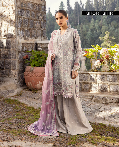 Xenia Embroidered Chiffon 3 Piece Suit - TAIF