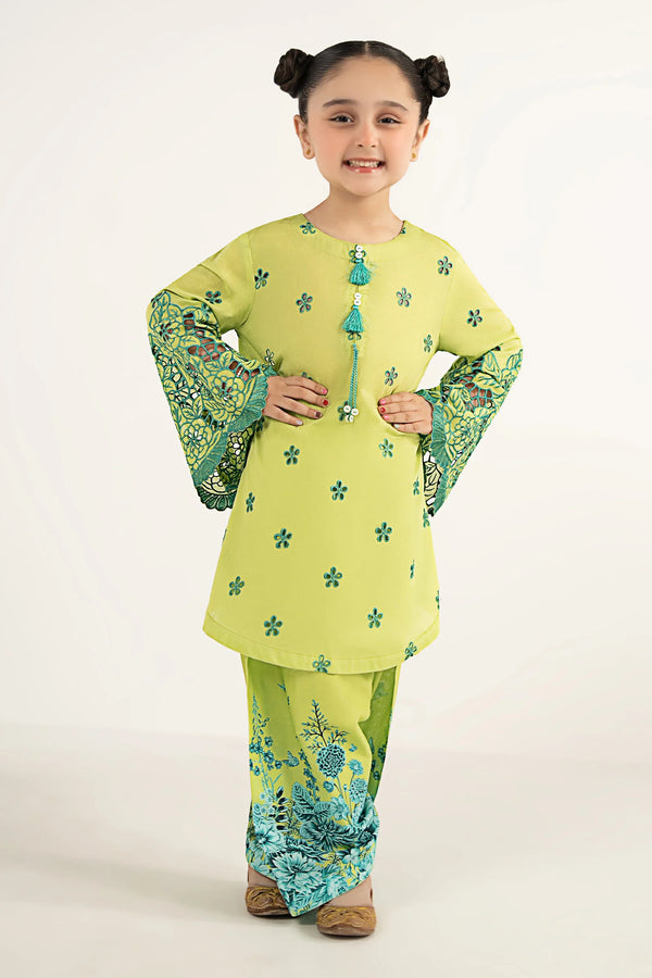 Maria B Kids 2 Piece Embroidered Lawn Suit MKD-EF26-30-Green