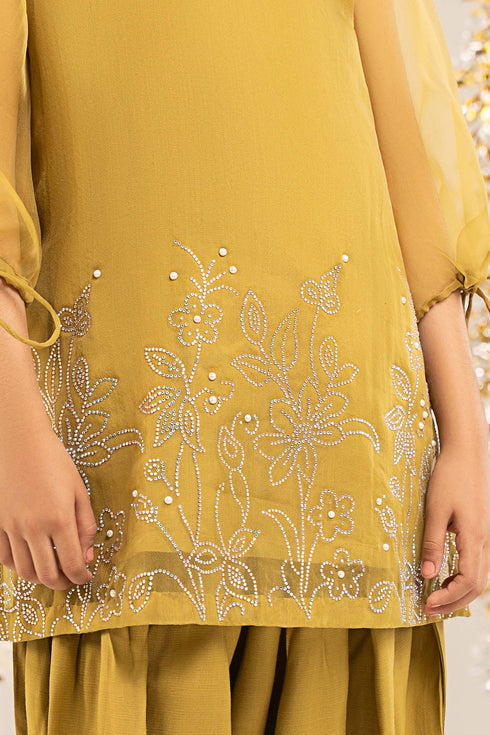 Maria B Kids 2 Piece Embellished Organza Suit MKS-EF26-10-Green