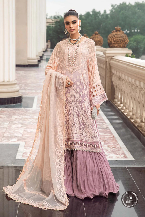 Maria B Embroidered Chiffon 3 Piece suit  MPC-23-103