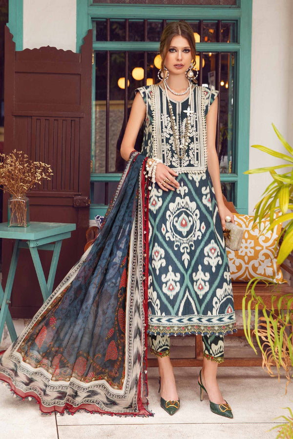 Maria B Printed Cambric 3 Piece suit MPT-1904-B
