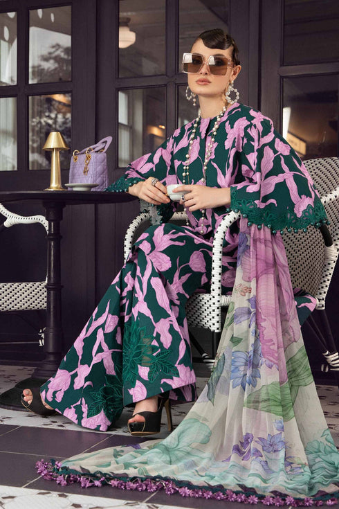 Maria B Printed Cambric 3 Piece suit MPT-1905-B