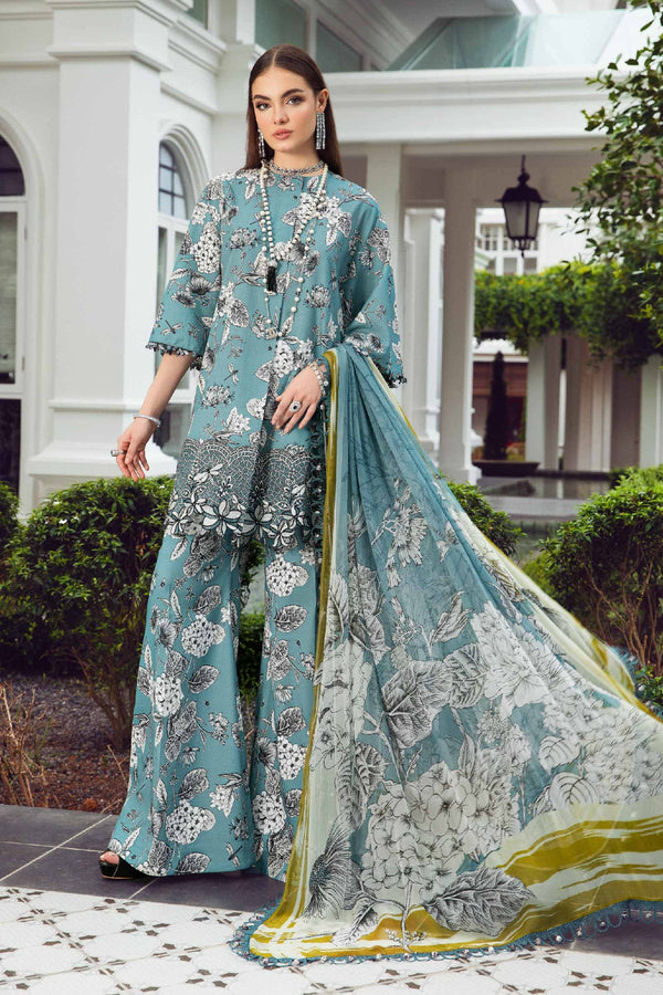 Maria B Printed Cambric 3 Piece suit MPT-1908-B