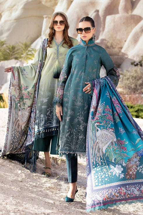 Maria B Embroidered Linen 3 Piece suit MPT-2007-B