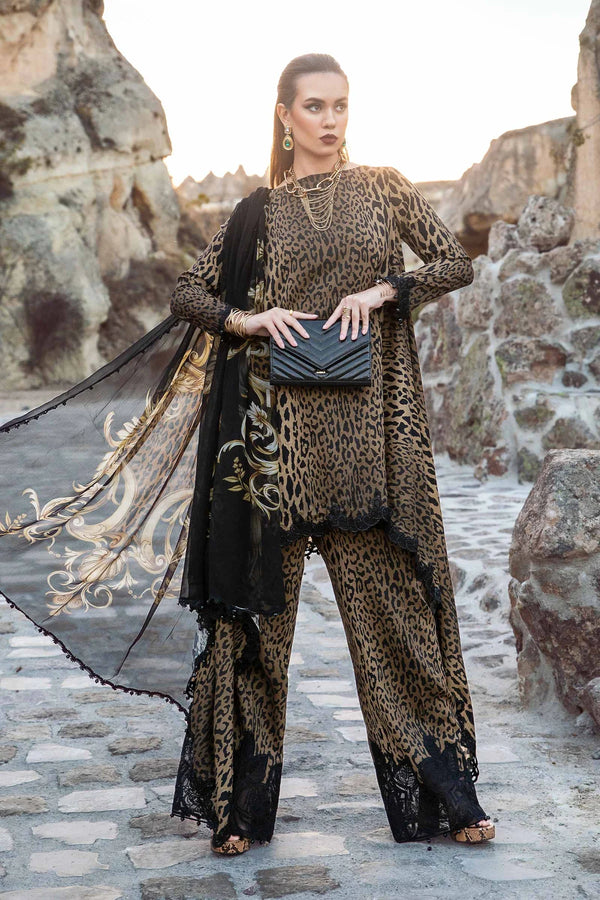 Maria B Printed  Linen 3 Piece suit MPT-2010-A