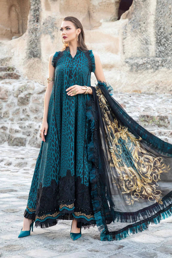Maria B Printed  Linen 3 Piece suit MPT-2010-B