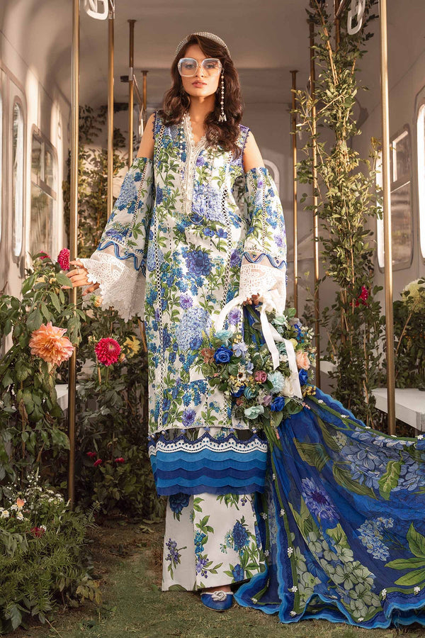 Maria B Printed Lawn 3 Piece suit MPT-2102-B