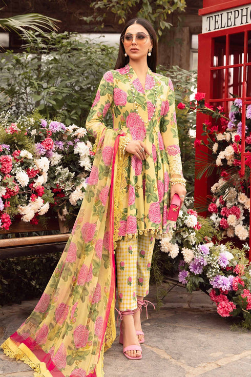 Maria B Printed Lawn 3 Piece suit MPT-2103-A