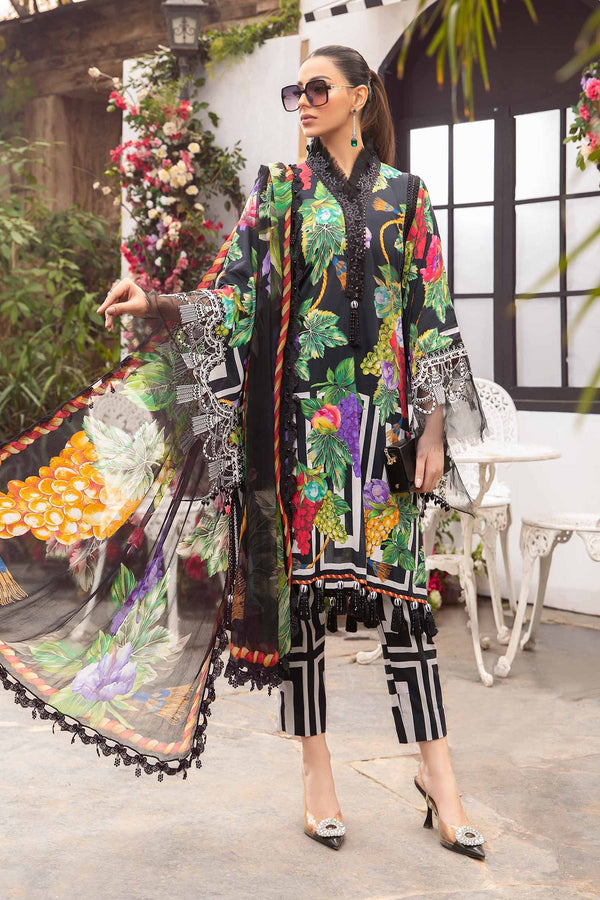 Maria B Printed Lawn 3 Piece suit MPT-2108-B