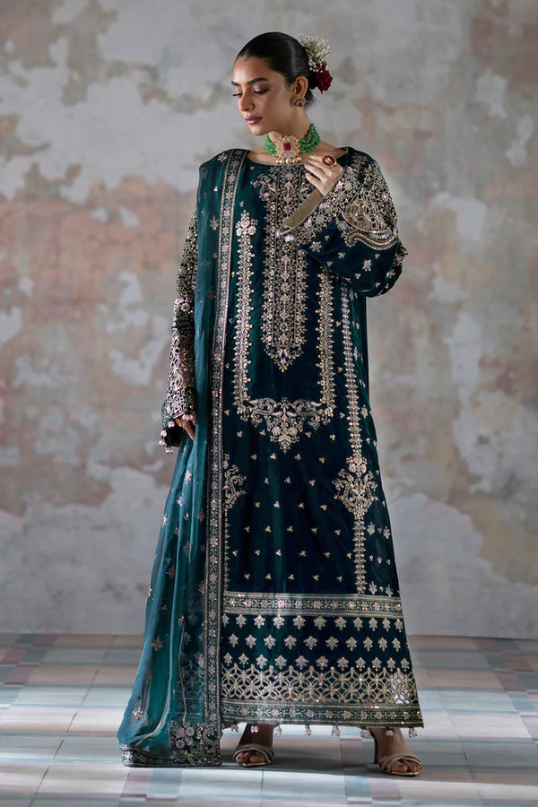 Emaan Adeel Embroidered Velvet Suit Meher