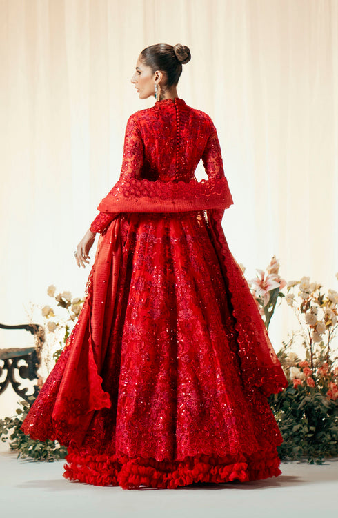 Maryam N Maria Embroidered Organza 3 piece suit Camelia-MW23-530