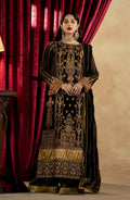 Maryam N Maria Embroidered Chiffon 3 piece suit Amber