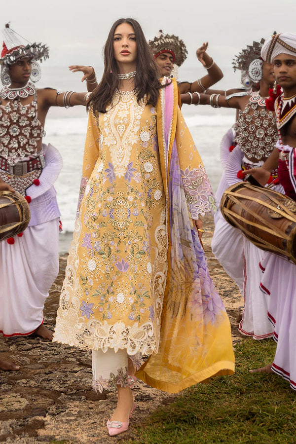 Mushq Embroidered Lawn suit Gold Glow