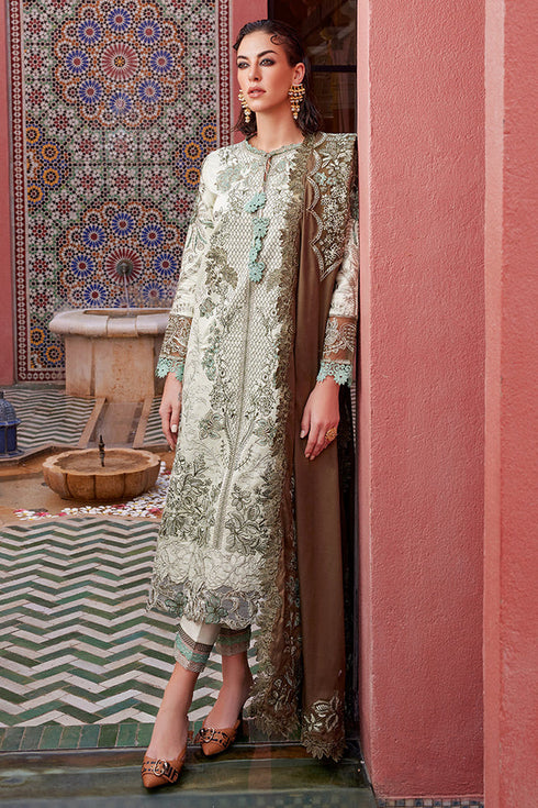 Mushq Embroidered Sateen 3 Piece Suit ANISAH