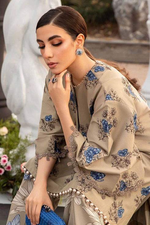 Maria B Dyed Embroidered Lawn 3 Piece Suit MPT-2105-B