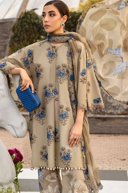 Maria B Dyed Embroidered Lawn 3 Piece Suit MPT-2105-B