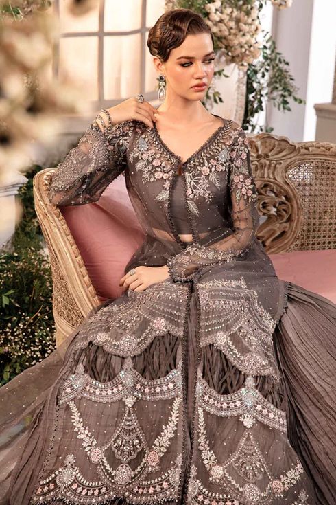 Maria B Embroidered Organza 3 Piece Suit BD-2902