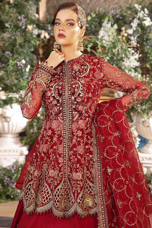 Maria B Embroidered Organza 3 Piece Suit BD-2908