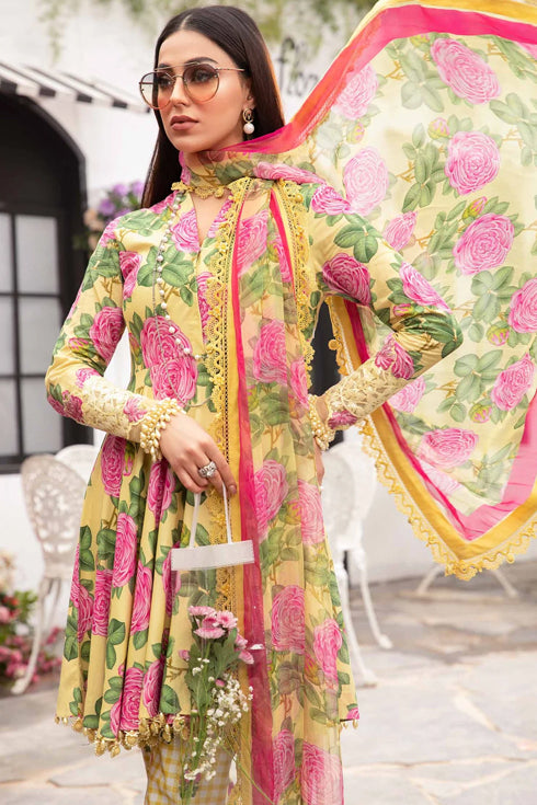 Maria B Printed Lawn 3 Piece Suit MPT-2103-A