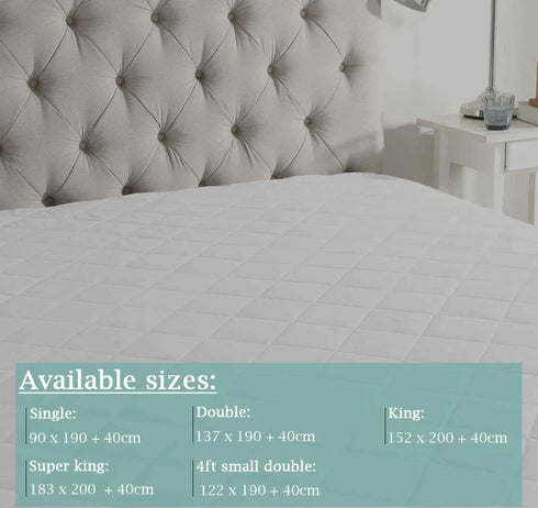 Extra Deep Quilted Waterproof Mattress Protector Fitted Bed Cover