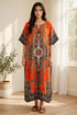 Women’s 100% Cotton African Print Kaftan Dress – Plus Size Dashiki Beach Cover-Up with Pockets