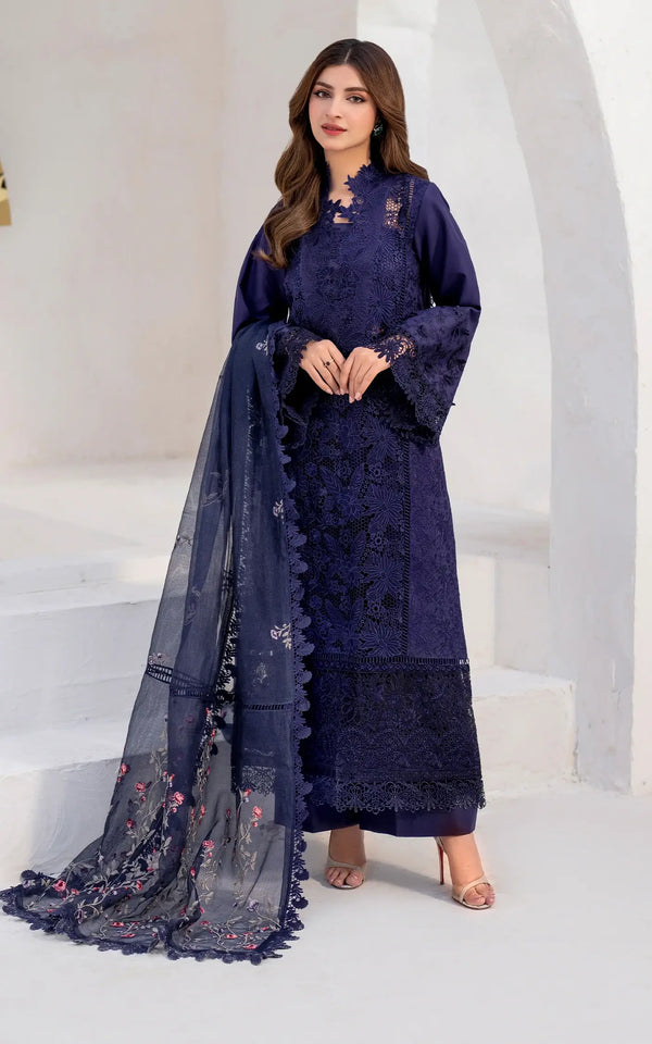 Asifa Nabeel Embroidered Lawn Suit Nile