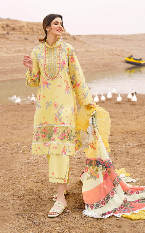 Asifa Nabeel Digital printed  Lawn 3 Piece suit ORCHID-U141M007