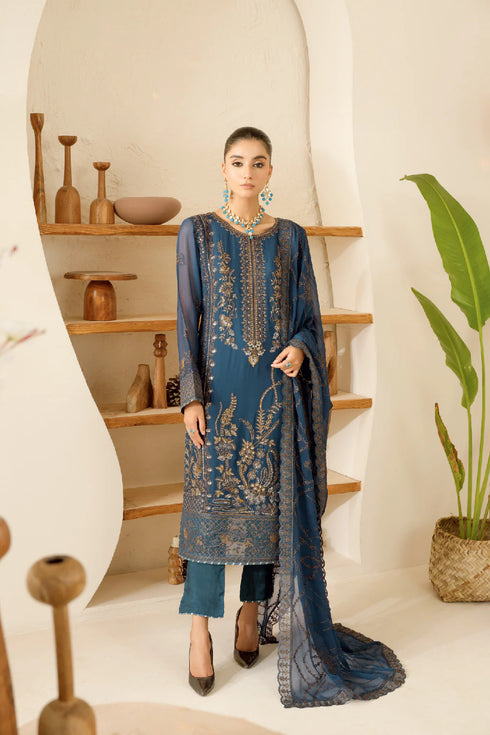 Ramsha Embroidered Chiffon Suit BB-101