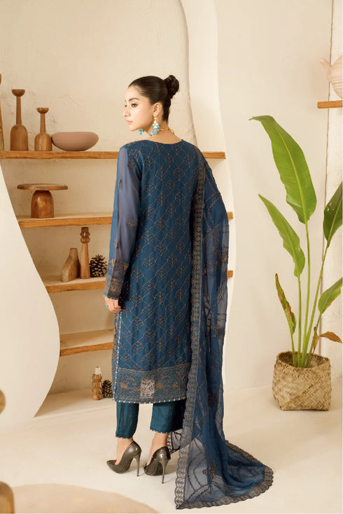 Ramsha Embroidered Chiffon Suit BB-101